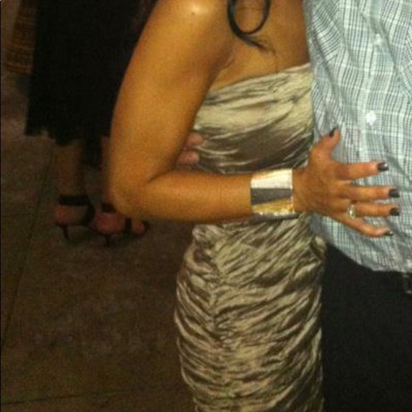 BCBG Maxizara Fatigue Brown Copper Evangeline Tearaway Dress - Picture 7 of 7